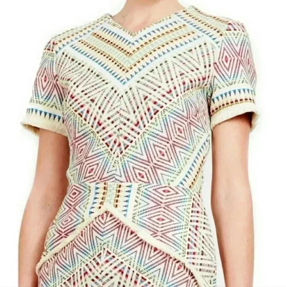 Adelyn Rae | Jaylene Woven Jacquard Sheath Dress Size XS - Picture 3 of 10